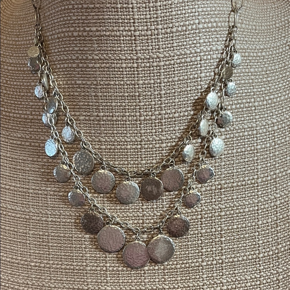 Talbots Elegant Silver Layered Necklace